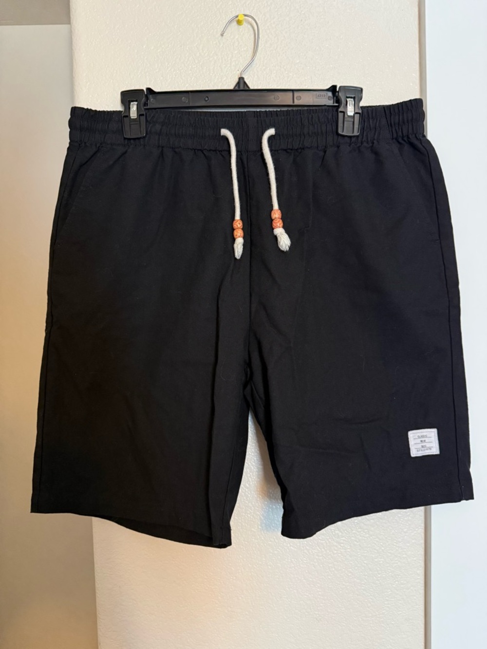 JMIERR Men's Casual Cotton Linen Drawstring Resort Wear Summer Beach Shorts